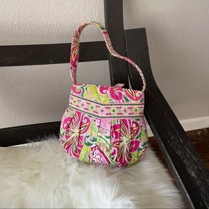 Vera Bradley MORGAN Quilted Cotton clamshell Tote in Retired Pink Pinwheel Print
